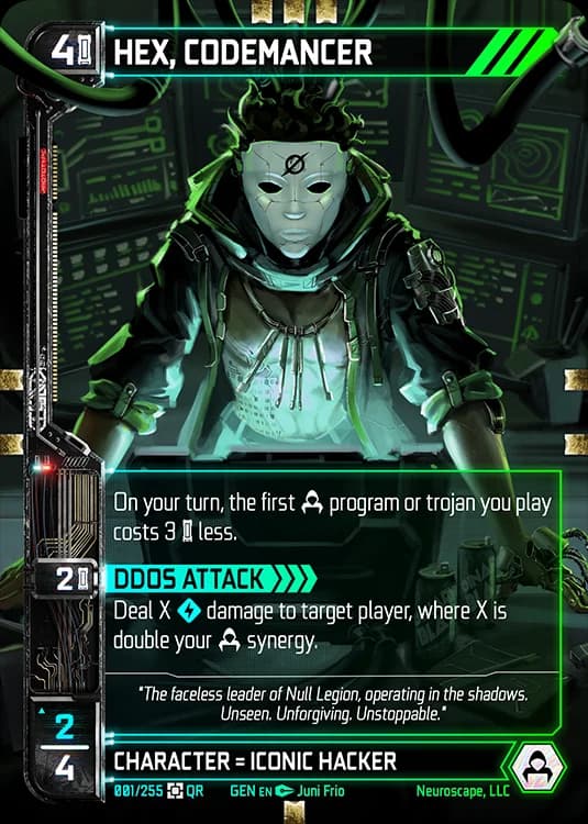 HEX, CODEMANCER - Genesis - Kickstarter Edition - NeuroScape TCG card