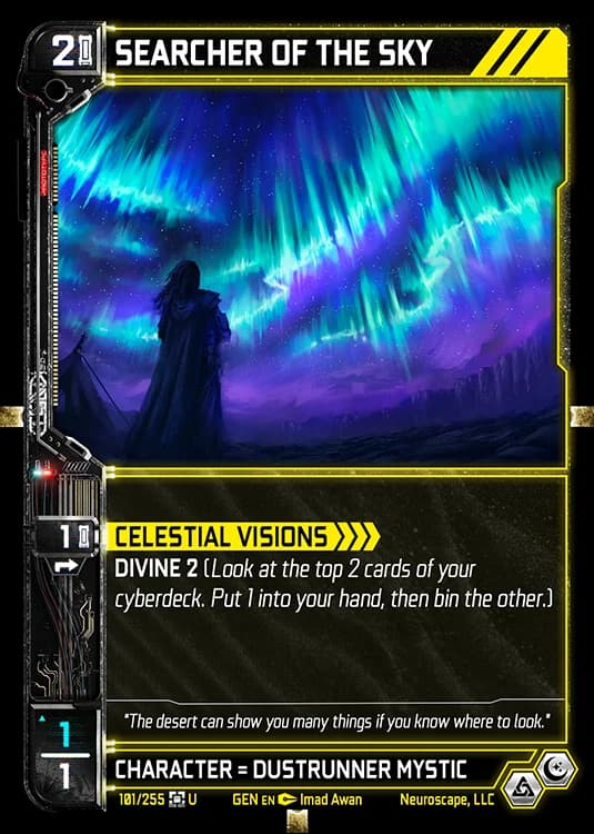 SEARCHER OF THE SKY - Genesis - Kickstarter Edition - NeuroScape TCG card