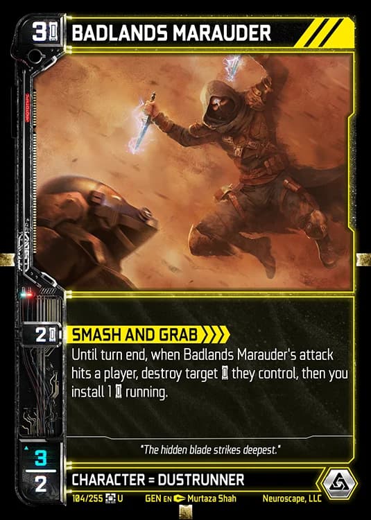 BADLANDS MARAUDER - Genesis - Kickstarter Edition - NeuroScape TCG card