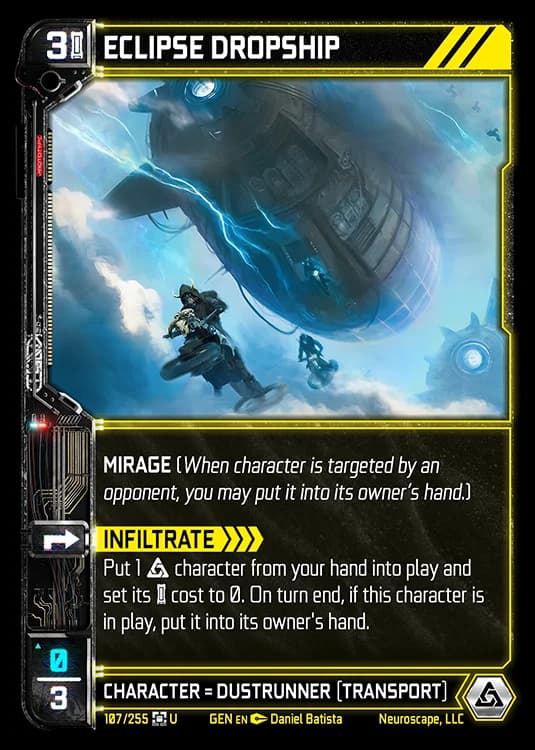 ECLIPSE DROPSHIP - Genesis - Kickstarter Edition - NeuroScape TCG card