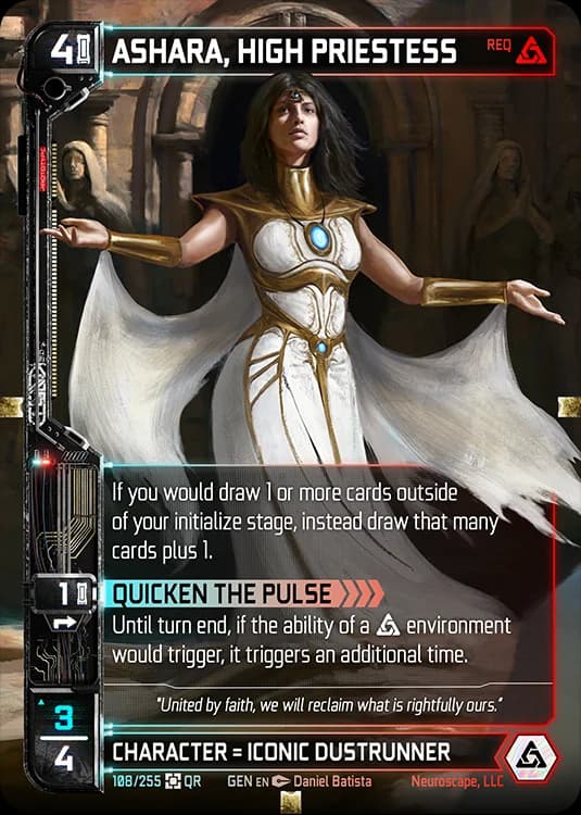 ASHARA, HIGH PRIESTESS - Genesis - Kickstarter Edition - NeuroScape TCG card