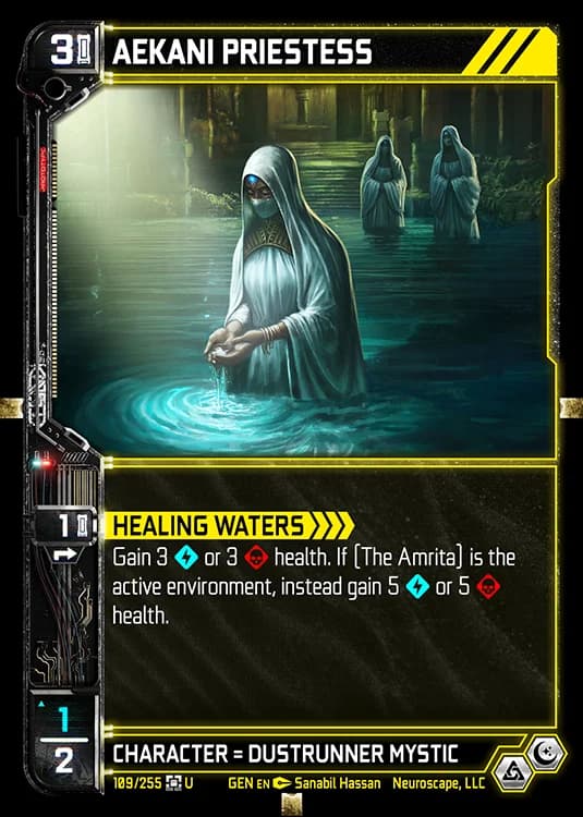 AEKANI PRIESTESS - Genesis - Kickstarter Edition - NeuroScape TCG card