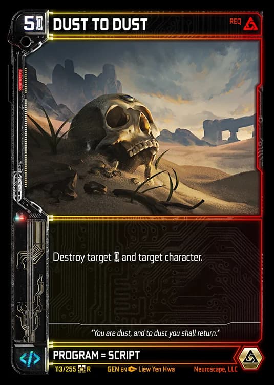 DUST TO DUST - Genesis - Kickstarter Edition - NeuroScape TCG card