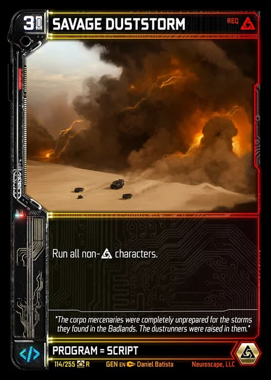 SAVAGE DUSTSTORM - Genesis - Kickstarter Edition - NeuroScape TCG card