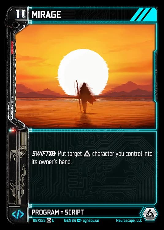 MIRAGE - Genesis - Kickstarter Edition - NeuroScape TCG card