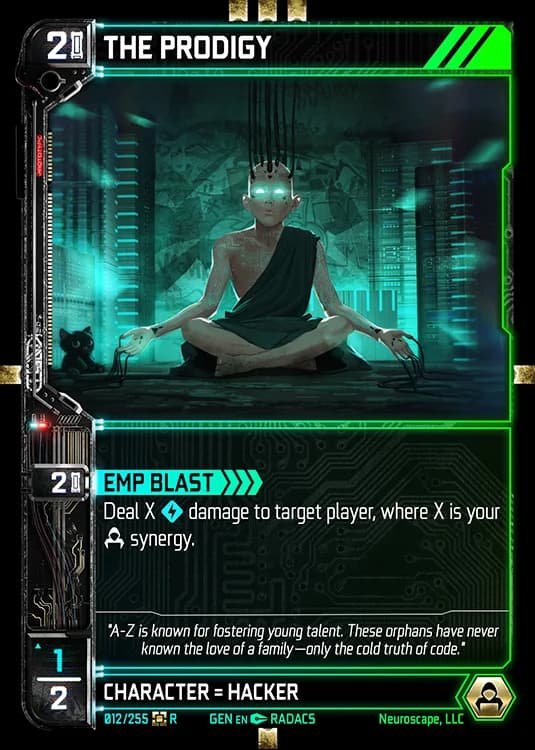 THE PRODIGY - Genesis - Kickstarter Edition - NeuroScape TCG card