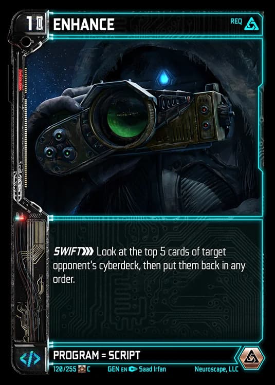 ENHANCE - Genesis - Kickstarter Edition - NeuroScape TCG card