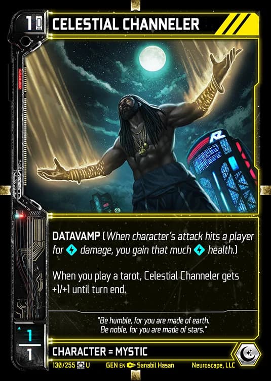 CELESTIAL CHANNELER - Genesis - Kickstarter Edition - NeuroScape TCG card
