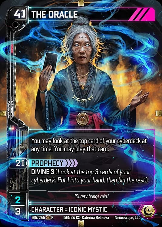 THE ORACLE - Genesis - Kickstarter Edition - NeuroScape TCG card