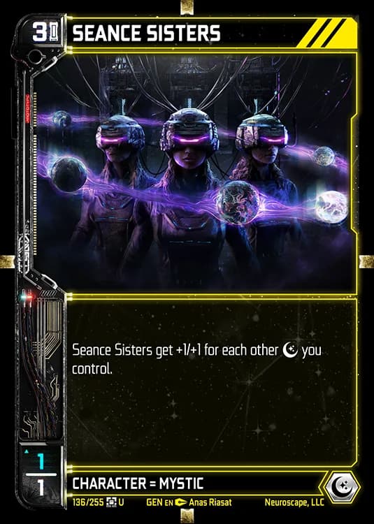 SEANCE SISTERS - Genesis - Kickstarter Edition - NeuroScape TCG card