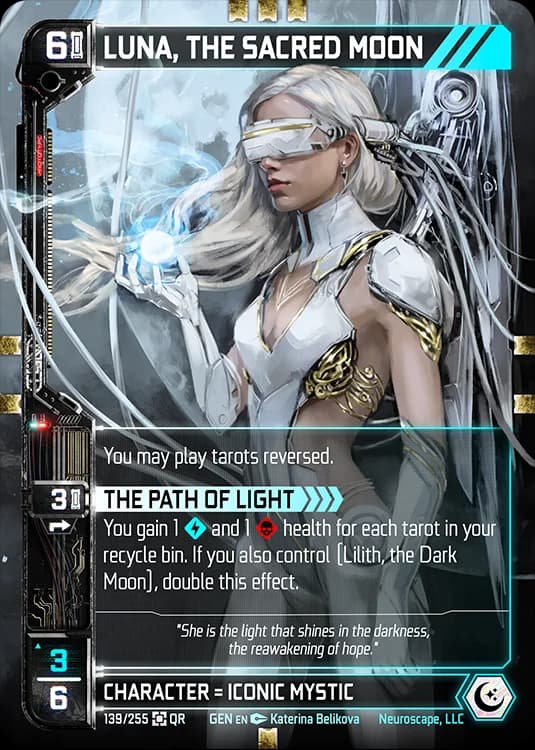 LUNA, THE SACRED MOON - Genesis - Kickstarter Edition - NeuroScape TCG card