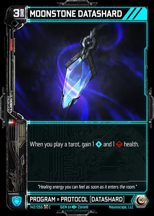 MOONSTONE DATASHARD - Genesis - Kickstarter Edition - NeuroScape TCG card