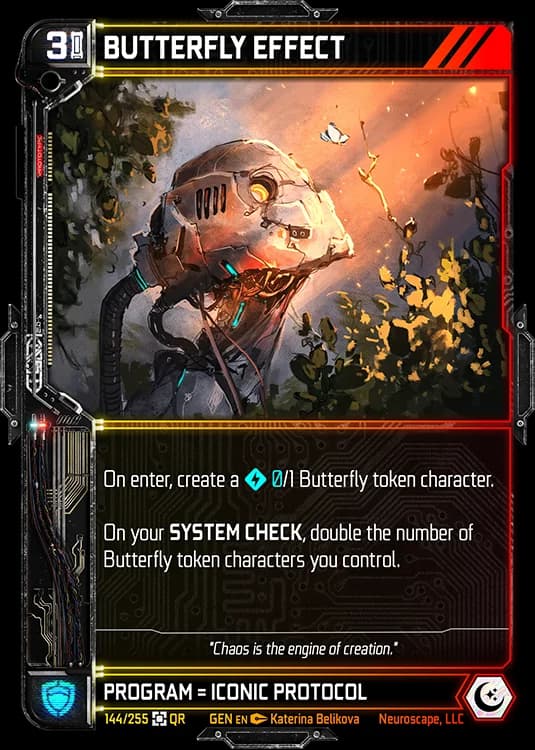 BUTTERFLY EFFECT - Genesis - Kickstarter Edition - NeuroScape TCG card