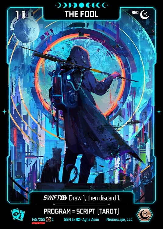 THE FOOL - Genesis - Kickstarter Edition - NeuroScape TCG card
