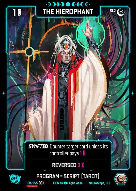 THE HIEROPHANT - Genesis - Kickstarter Edition - NeuroScape TCG card
