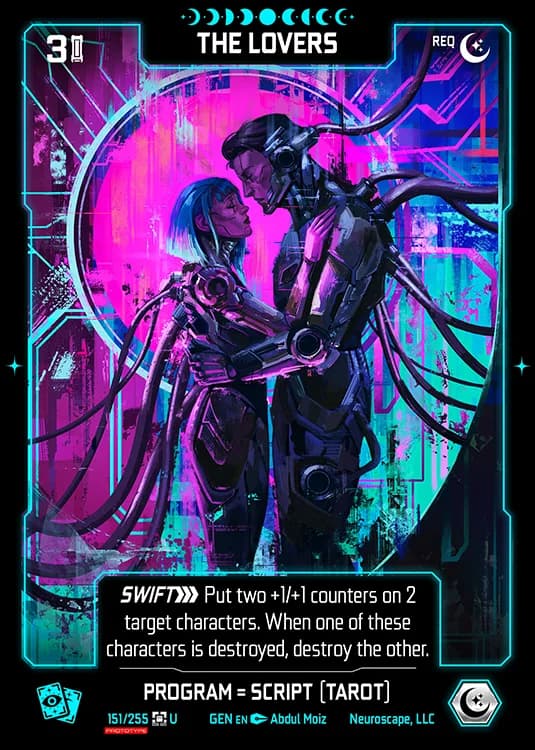 THE LOVERS - Genesis - Kickstarter Edition - NeuroScape TCG card