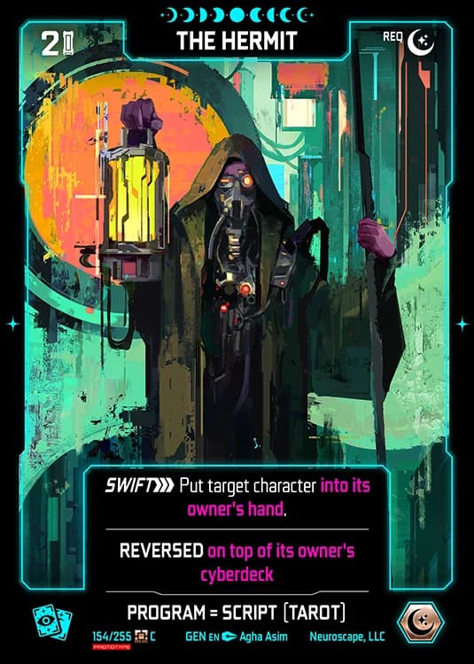THE HERMIT - Genesis - Kickstarter Edition - NeuroScape TCG card