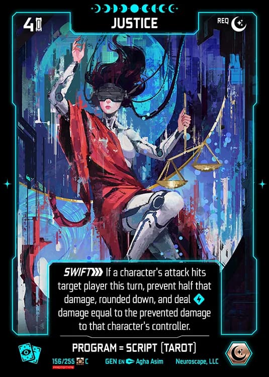 JUSTICE - Genesis - Kickstarter Edition - NeuroScape TCG card