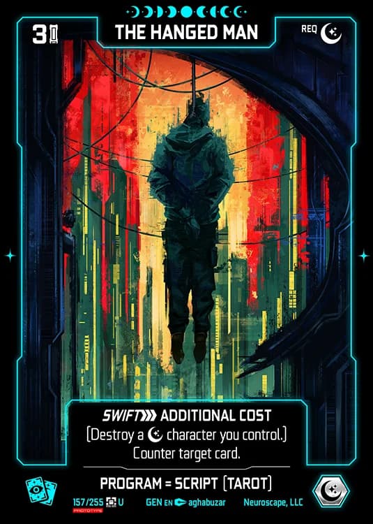 THE HANGED MAN - Genesis - Kickstarter Edition - NeuroScape TCG card