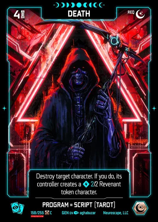 DEATH - Genesis - Kickstarter Edition - NeuroScape TCG card