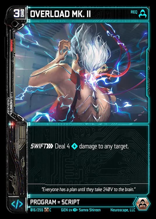 OVERLOAD MK. II - Genesis - Kickstarter Edition - NeuroScape TCG card