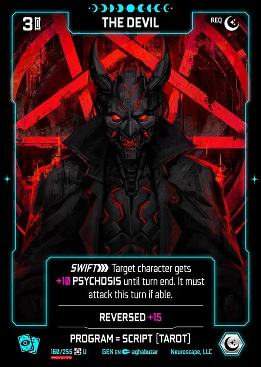 THE DEVIL - Genesis - Kickstarter Edition - NeuroScape TCG card