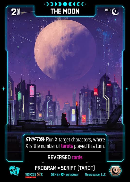 THE MOON - Genesis - Kickstarter Edition - NeuroScape TCG card