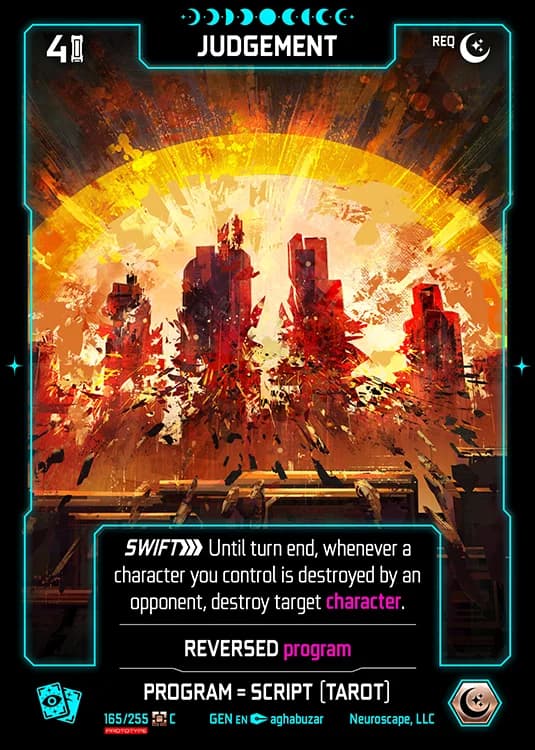 JUDGEMENT - Genesis - Kickstarter Edition - NeuroScape TCG card