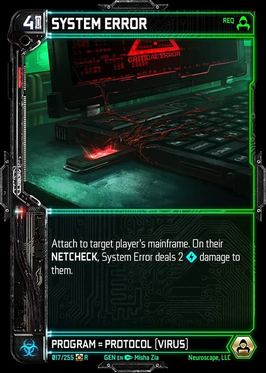 SYSTEM ERROR - Genesis - Kickstarter Edition - NeuroScape TCG card