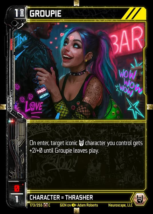 GROUPIE - Genesis - Kickstarter Edition - NeuroScape TCG card