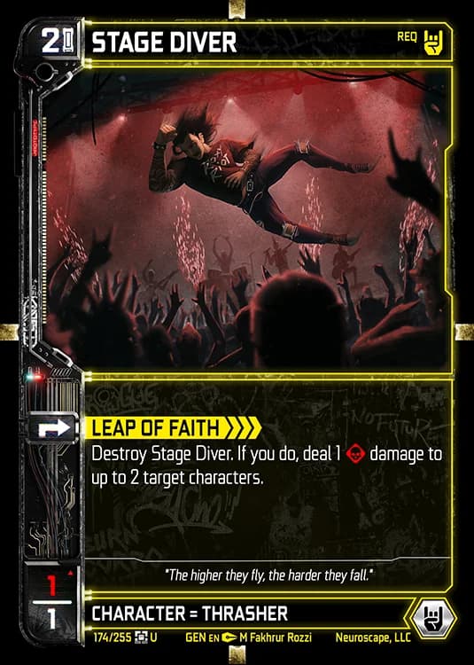 STAGE DIVER - Genesis - Kickstarter Edition - NeuroScape TCG card