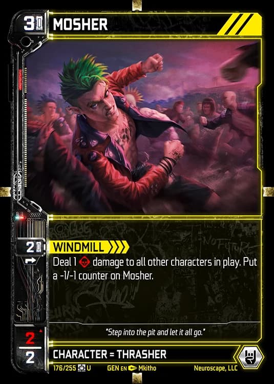 MOSHER - Genesis - Kickstarter Edition - NeuroScape TCG card