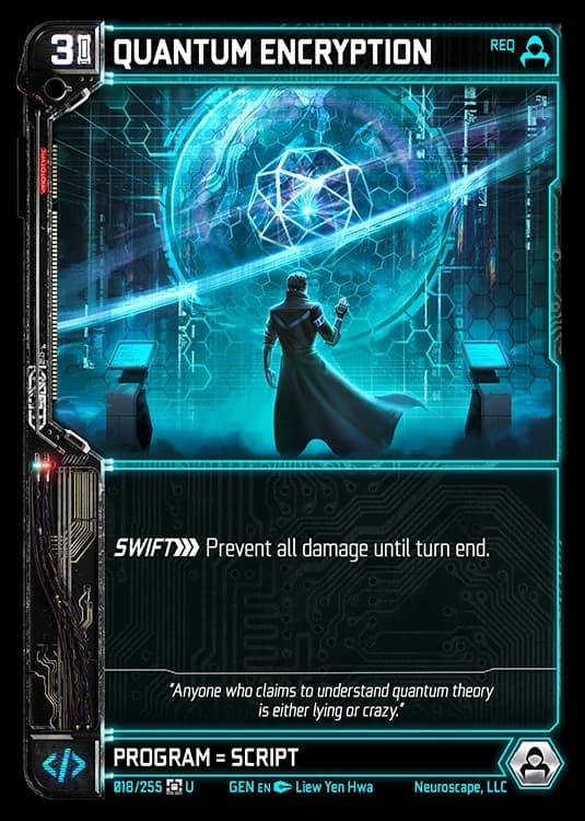 QUANTUM ENCRYPTION - Genesis - Kickstarter Edition - NeuroScape TCG card