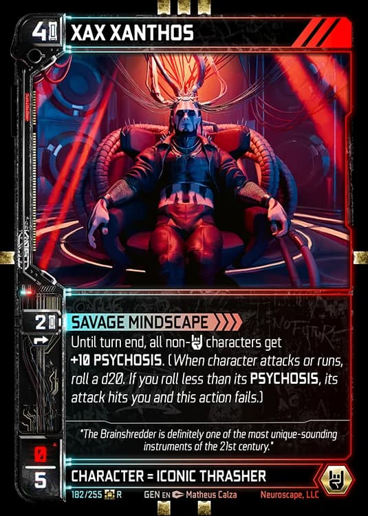 XAX XANTHOS - Genesis - Kickstarter Edition - NeuroScape TCG card