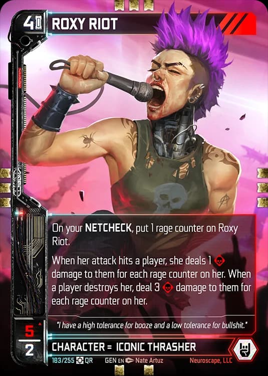ROXY RIOT - Genesis - Kickstarter Edition - NeuroScape TCG card