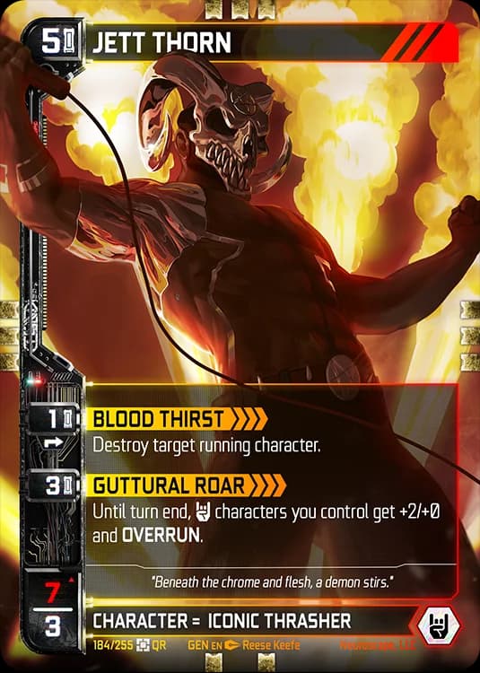 JETT THORN - Genesis - Kickstarter Edition - NeuroScape TCG card