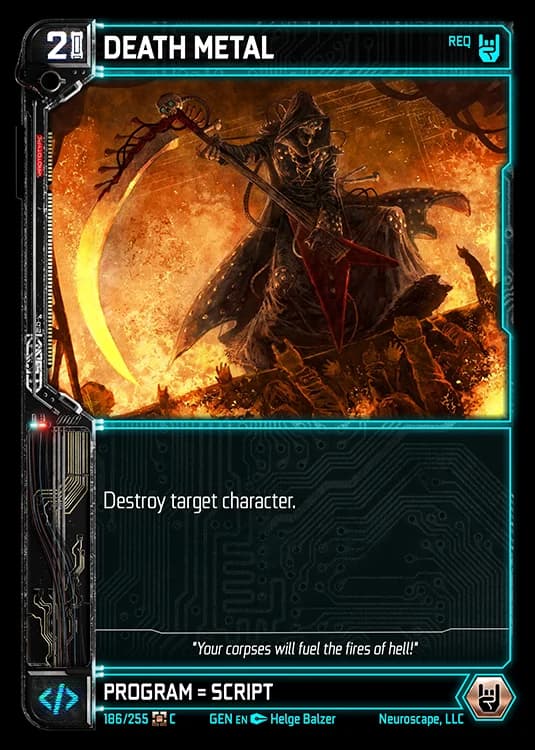 DEATH METAL - Genesis - Kickstarter Edition - NeuroScape TCG card