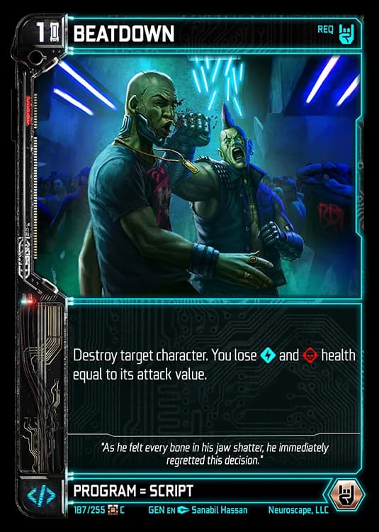 BEATDOWN - Genesis - Kickstarter Edition - NeuroScape TCG card