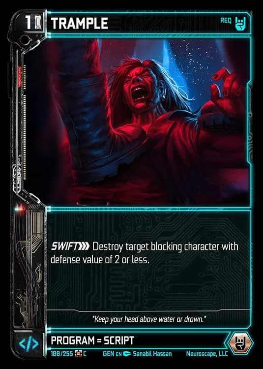 TRAMPLE - Genesis - Kickstarter Edition - NeuroScape TCG card