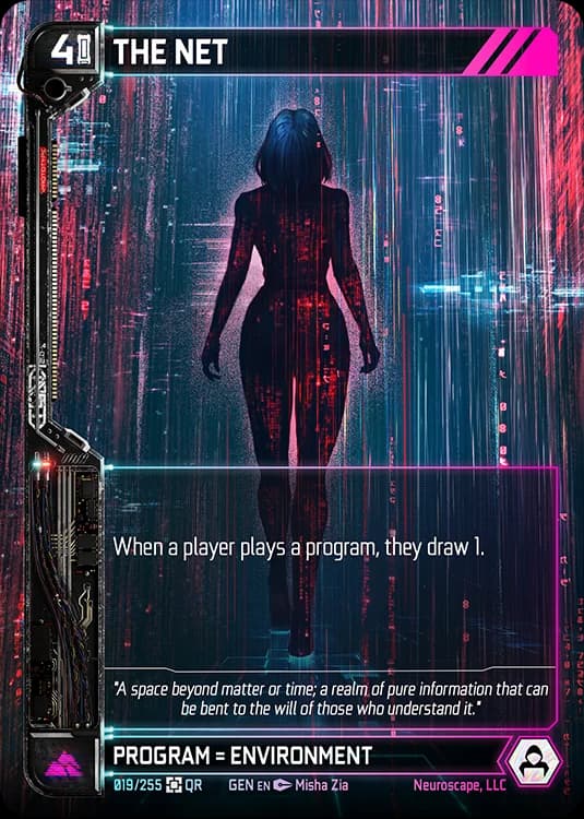 THE NET - Genesis - Kickstarter Edition - NeuroScape TCG card
