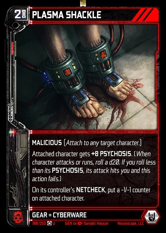 PLASMA SHACKLE - Genesis - Kickstarter Edition - NeuroScape TCG card