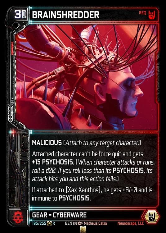 BRAINSHREDDER - Genesis - Kickstarter Edition - NeuroScape TCG card