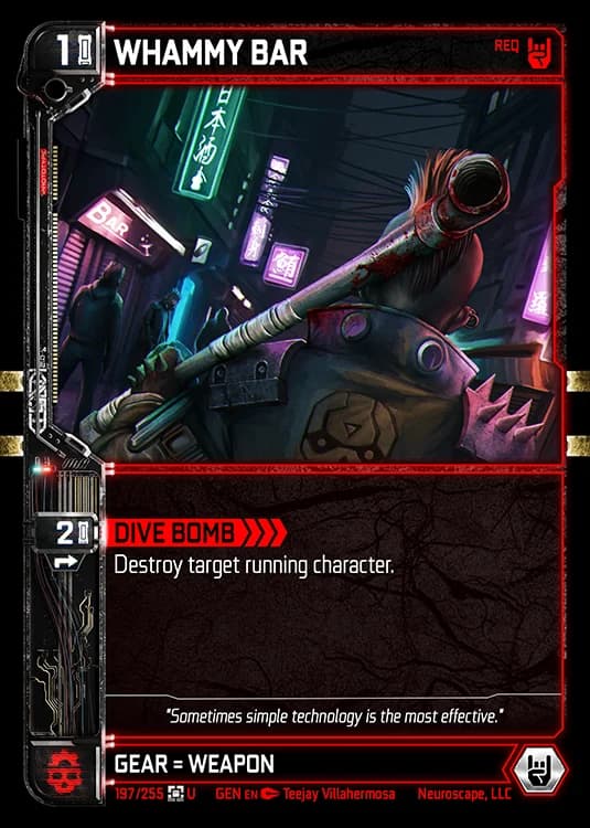 WHAMMY BAR - Genesis - Kickstarter Edition - NeuroScape TCG card