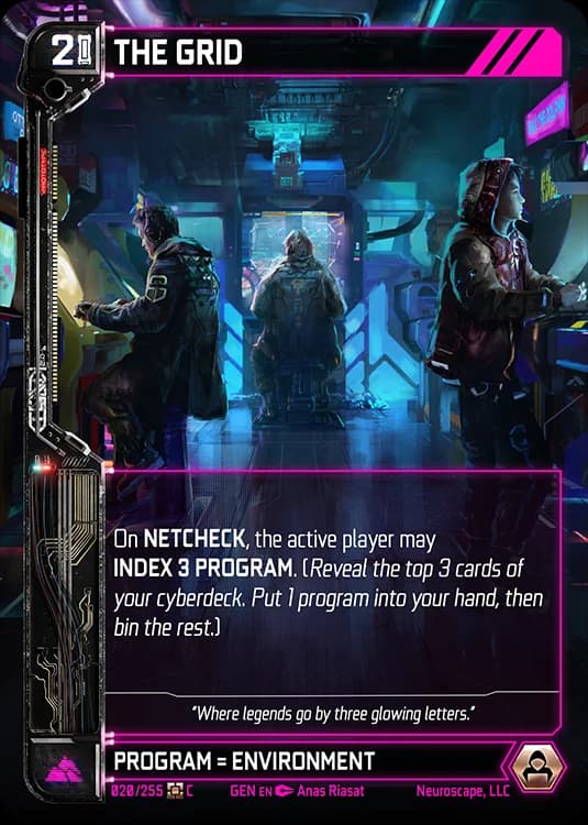 THE GRID - Genesis - Kickstarter Edition - NeuroScape TCG card