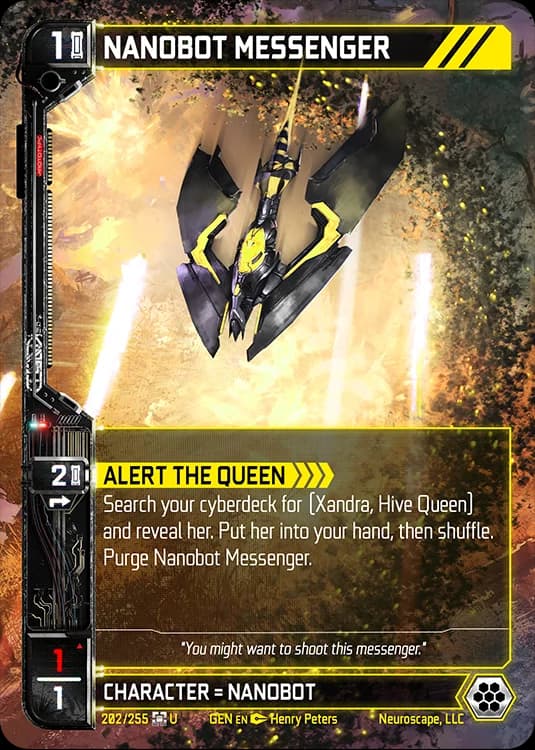 NANOBOT MESSENGER - Genesis - Kickstarter Edition - NeuroScape TCG card