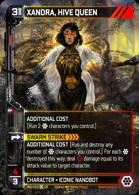 XANDRA, HIVE QUEEN - Genesis - Kickstarter Edition - NeuroScape TCG card