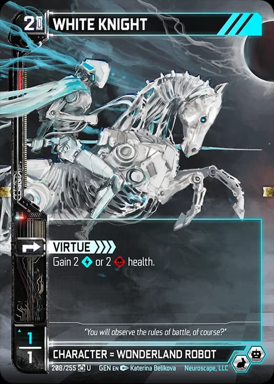 WHITE KNIGHT - Genesis - Kickstarter Edition - NeuroScape TCG card