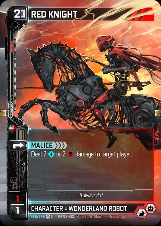 RED KNIGHT - Genesis - Kickstarter Edition - NeuroScape TCG card