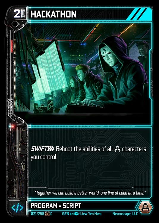 HACKATHON - Genesis - Kickstarter Edition - NeuroScape TCG card
