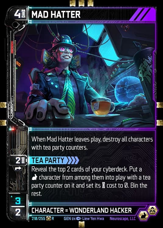 MAD HATTER - Genesis - Kickstarter Edition - NeuroScape TCG card